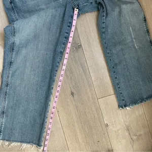 7 For All Mankind high rise straight leg cutoff jeans blue denim size 18 thumbnail 9