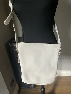 Coach White Leather Crossbody Bag - Minimalist Women’s Shoulder Bag thumbnail 1