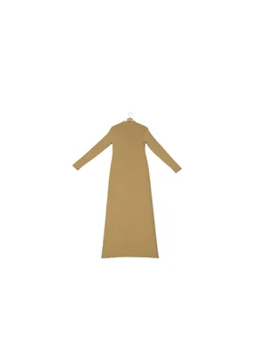 The Drop Chantal Cutout Ribbed Knit Bodycon Midi Sweater Dress M Camel NWT thumbnail 5