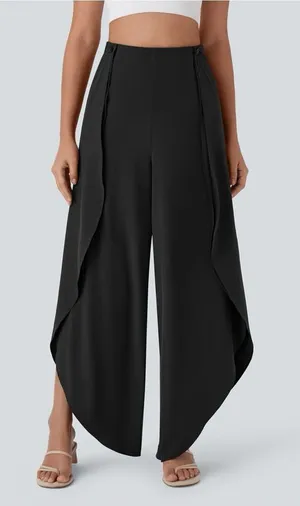 Halara Breezeful High Waisted Flowy Pants XS Black Wide Leg Quick Dry Pockets thumbnail 1