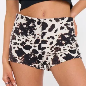 Show Me Your Mumu El Paso Shorts Cow Print Pull On Stretch Denim Shorts XXL thumbnail 1