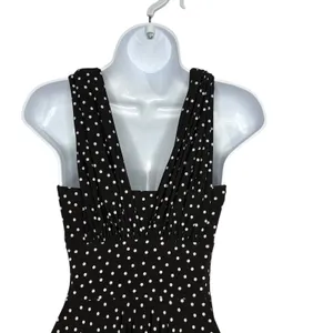 White House Black Market Convertible‎ Dress Women 0 Black Polka Dot Genius Retro thumbnail 12