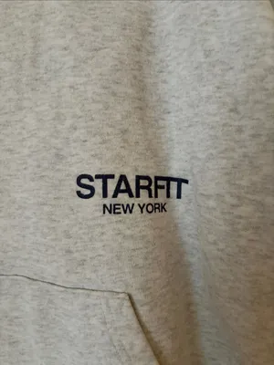 Starfit gray lightning bolt hoodie sweatshirt thumbnail 3