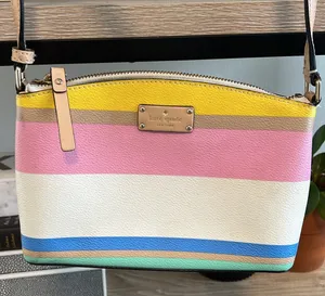 Kate Spade Adjustable Strap Stripe Crossbody/ Purse thumbnail 1