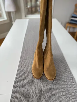 Marc Fisher Tan Suede Over the Knee Tall Boots Size 8.5 Wide Calf thumbnail 6