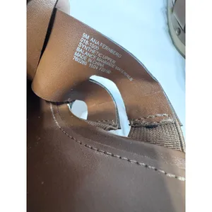 a.n.a Fernberg Brown Woven Fisherman Mules Studded Clog Block Heel Sandals 9M thumbnail 6