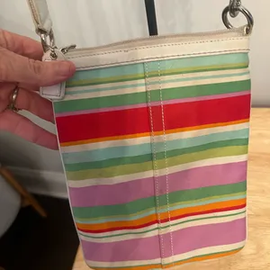 Coach Multicolor Striped Y2K colorful bag thumbnail 3