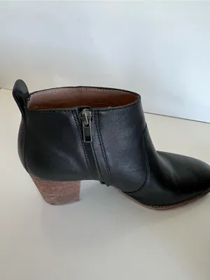 Madewell Women's Brenner Black Block‎ Heel Leather Ankle Booties thumbnail 6
