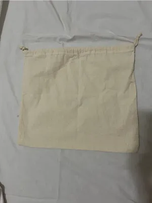 Quince Tan Natural Fiber Logo Dust Bag 15x13 Linen Cotton Blend thumbnail 2