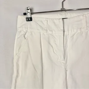 J. Crew White‎ Linen Wide Leg Flat Front Mid Rise Pants 0 thumbnail 3