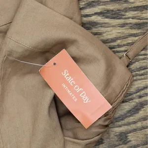 NWT State Of Day 2-Pc. Sleeveless Pajama Set Linen Blend Natural Umber Brown M thumbnail 9