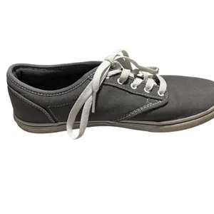 Vans‎ Women's 8 Grey Canvas Sneaker Slim Gym Shoe Skater Casual Comfortable thumbnail 5