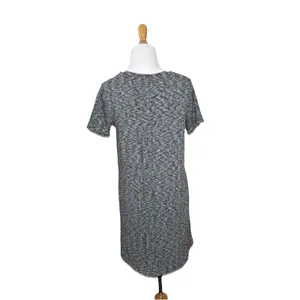 Abercrombie & Fitch Sweater Dress Gray Grey Scoop Neck Ribbed Size Medium thumbnail 3