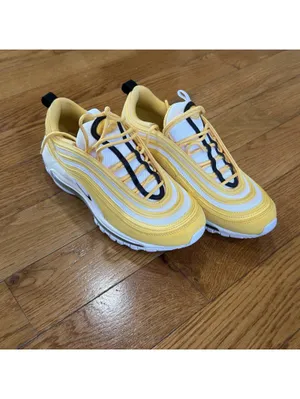 Size US 8 Wmns Nike Air Max 97 Topaz Gold White Taxi Sneakers Trainers 921733 thumbnail 12
