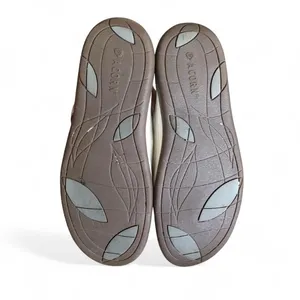 Acorn Women’s White Leather Toe-Post Slide Sandals 8 thumbnail 11