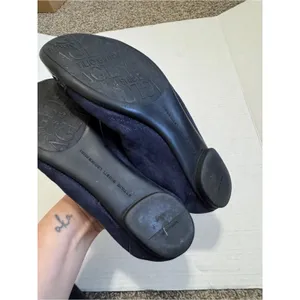 AGL Blue Leather Slip On Ballet Flats Womens 10 Preppy Classic Comfort Shoes thumbnail 5