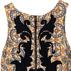 Vanessa Virginia Anthropology Embroidered‎ Linen Owen Floral Shift Dress 6P thumbnail 5