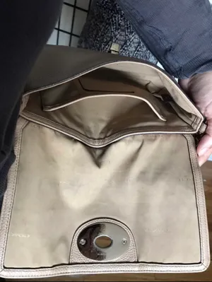 Coach Vintage Pebbled grain Leather Crossbody Shoulder Messenger chain minimalist neutral coquette baguette rectangle preppy solid gold clutch thumbnail 5