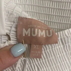 ✨Show Me Your Mumu Mallory Poplin White Mini Sz XL Dress✨ thumbnail 12