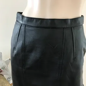 Vintage 90s Leather Straight High Waist Skirt 25” thumbnail 5