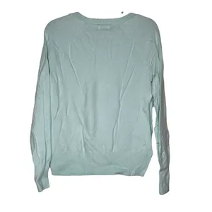 Old Navy Womens Sweater Size Medium Teal Cotton Crew Neck‎ thumbnail 5