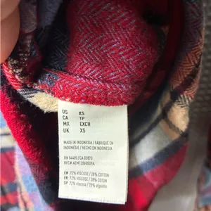 American Eagle Ahh-mazingly soft Red and Blue Plaid Shirt women’s size XSmall thumbnail 4