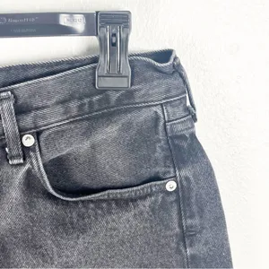 AGOLDE Black 100% Cotton Button Fly High Rise Cut-Off Denim Jean Shorts Size 27 thumbnail 3