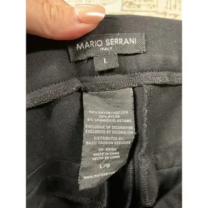 Mario Serrani Womens Pants Black Stretch Slim Leg Work Trousers Size Large thumbnail 5