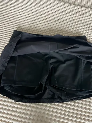 Black Active Mini Skirt with Built-In Shorts thumbnail 2