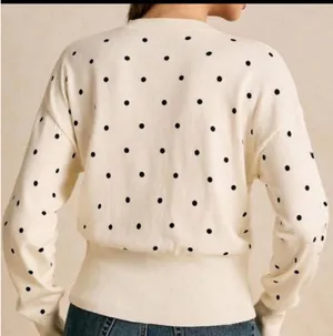 Maeve Cream Cardigan with Black Polka Dots thumbnail 5