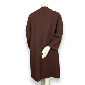 Vintage 60s Meier &‎ Frank Brynwood Coat Women Brown Retro Boxy Mod Union Label thumbnail 2