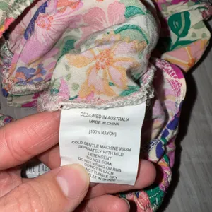 Anthropologie Abel the Label Floral Pink & Cream Puff sleeve crop size small thumbnail 6