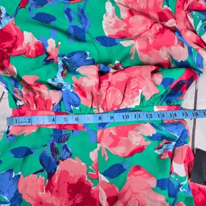 Lulu's Sweetest‎ Song Green Floral Print Backless Long Sleeve Romper M NEW thumbnail 7