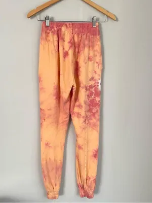 Frankies Bikinis Aiden Sweatpant Tie Dye Size XS Pink Orange thumbnail 8