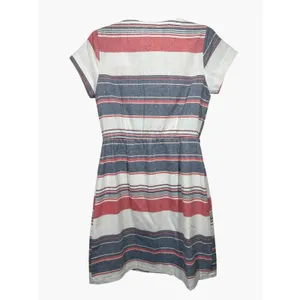 NWT Hem & Thread Small Dress 100% Cotton Striped Short Sleeve Wrap Womens thumbnail 11