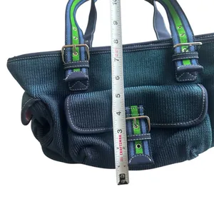 The Sak Crochet Knit‎ Blue Shoulder Bag Handbag Satchel Purse thumbnail 9