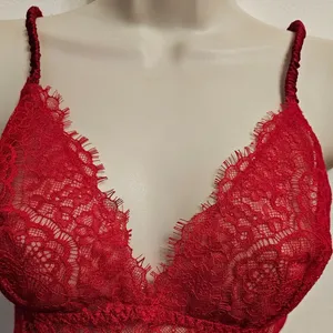Lace Longline Bralette Red Women's Size L 11207908 thumbnail 3