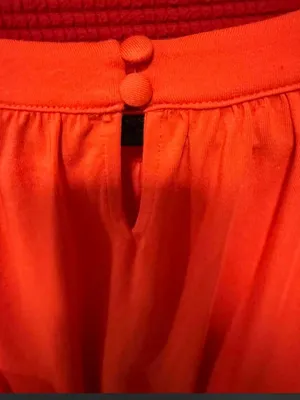 Lands' End Bright Orange Eyelet Scalloped Hem Sleeveless Tank Top L thumbnail 8