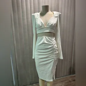 🍒BUNDLE 2 ITEMS FOR $8✨ 🌸AMTIOUS divine simulated two pieces dress ✨ White Size L thumbnail 7