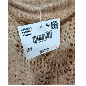 American Eagle Sweater Pointelle Knit Off Shoulder Women's Size S Peach Cozy New thumbnail 4