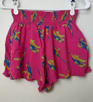 Aerie Hot Pink Parrot Shorts Size Small Beach Resort Vacation Summer thumbnail 1
