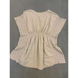 Seaspice Resort Wear Isla Baby Beige 100% Peruvian Cotton Crochet Tunic Mini S thumbnail 7