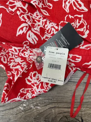 Free People A Thing Called Love Mini Dress‎ Cherry Combo size 0 thumbnail 7