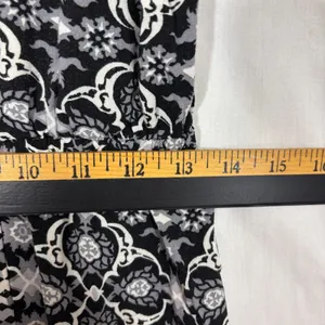 Maxi Dress Womens L Black‎ White Boho Chic Global-Print Tribal Halter Flowy thumbnail 8