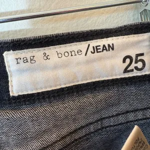 Rag & Bone Dre Capri Slim Boyfriend Jeans Concrete Grey Raw‎ Hem Size 25 thumbnail 5