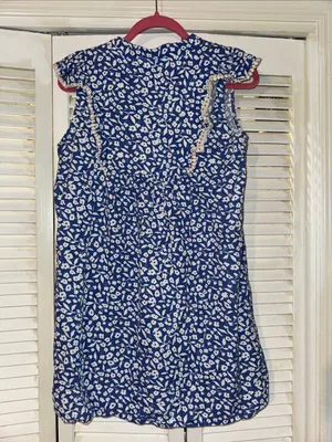 THML Blue and White Floral Top thumbnail 4