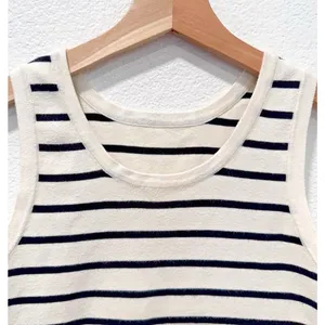 Eternal Fashion Women's Cropped Striped Vest Top Size L EUC thumbnail 2