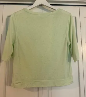 Athleta easy breeze serene neon green linen blend tshirt size xxs thumbnail 6