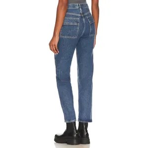 Agolde Cooper Cargo Jeans 28 Blue Organic Cotton Relaxed High Waisted Utility thumbnail 3