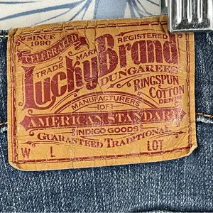 Lucky Brand Blue Straight Leg Jeans Classic Style thumbnail 6